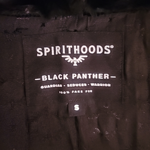Spirithoods black panther faux fur robe with hood/ears small - Picture 7 of 7